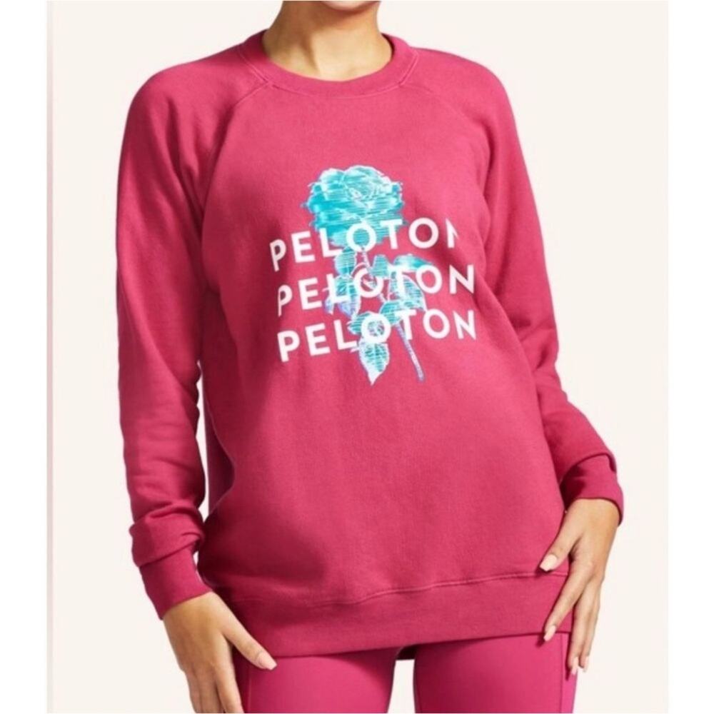 NWT Peloton Everyday Oversized Crewneck Sweatshirt‎ S Pink